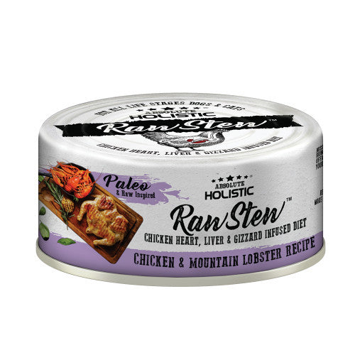 Absolute Holistic Raw Stew Pet Wet Food Can for Dogs & Cats Premium Ingredients Balanced Diet Nutrition 80g x 1 Can