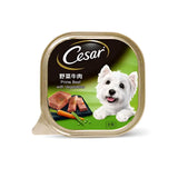 [Bundle of 24 ]Cesar Dog Tray Wet Food 100g - Beef Lamb Chicken Roast Turkey & Vege Chicken & Vege Chicken & Cheese Beef