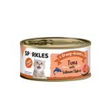 [Bundle of 24] Sparkles Gravylicious Jellylicious Cat Caned Wet Food 80g Can Chicken Tuna with Salmon Healthy Nutritious