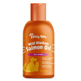 Zesty Paws Pure Wild Alaskan Salmon Oil for Cats and Dogs 8oz 16oz 32oz Perfect For Both Wet & Dry Foods With Omega-3