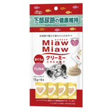 Aixia Miaw Miaw Creamy Purée Cat Treats 15g x4 Healthy Creamy Cat Snacks Enjoy Eating Directly From Sachet