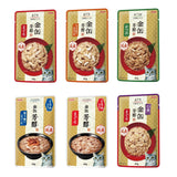 [Bundle of 12] Aixia Kin Can Rich Pouch Cat food 60g Tuna Dried Skipjack Chicken Tuna Rich Sauce Skipjack Tuna 15 Year