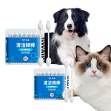 Pet Ear Cleaning Cotton Swabs 110pcs 56pcs Double Headed Cotton Buds Disposable Cotton Swabs Clean Ear Wax Ear Odor