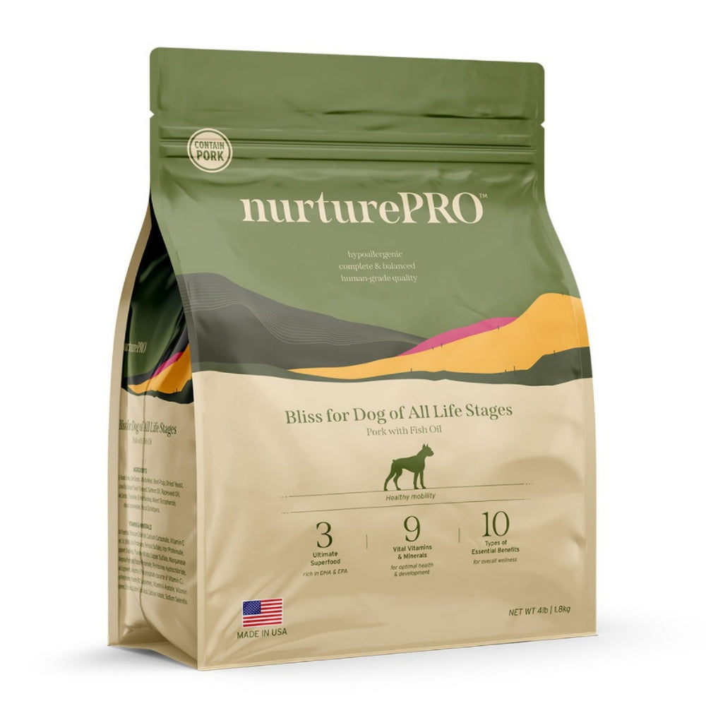 NurturePRO Original & Nourish Life Dry Dog Food 4Lb 12.5Lb 26Lb Salmon Lamb Chicken Pork Hypoallergenic Premium Quality