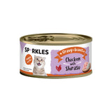 [Bundle of 24] Sparkles Gravylicious Jellylicious Cat Caned Wet Food 80g Can Chicken Tuna with Salmon Healthy Nutritious