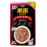 Aixia Kuro Can Pouch 70g Tuna Whitebait DriedSkipjack Sole Fish Salmon 15 Years Mature Cat Rich in Vitamins & Minerals
