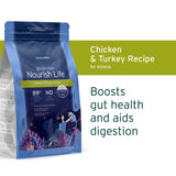NurturePRO Nourish Life Cat Dry Food 227g 0.5lb Fresh Meat Grain Free High Protein Nutrients Salmon Chicken Duck Flavor