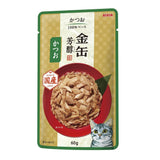 [Bundle of 12] Aixia Kin Can Rich Pouch Cat food 60g Tuna Dried Skipjack Chicken Tuna Rich Sauce Skipjack Tuna 15 Year
