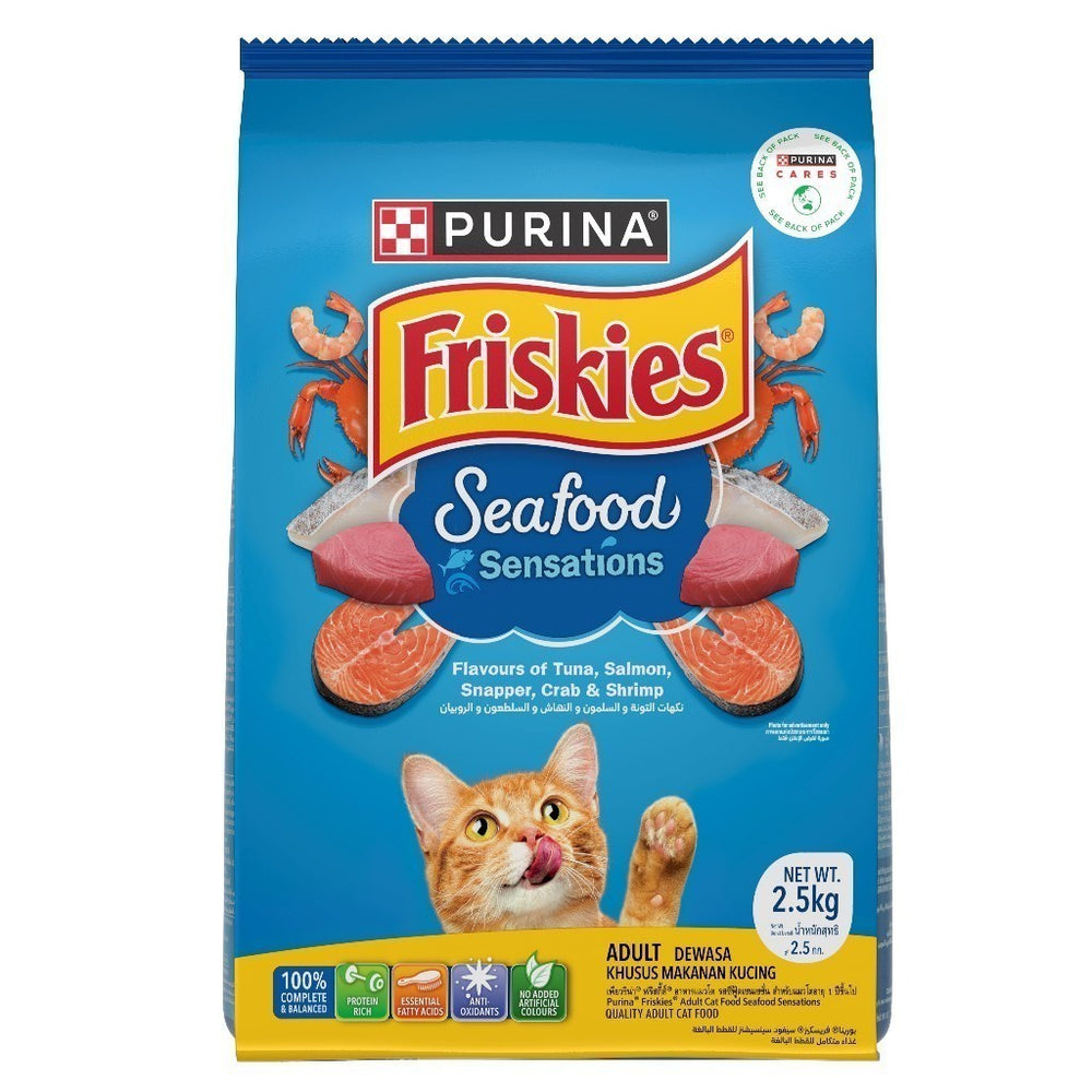 Friskies Cat Dry Food 1kg-2.5kg Meaty Grills Seafood Indoor Delights Irresistible Nutritious Irresistible Nutritious