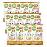 [Bundle of 12] Aixia Miaw Miaw Juicy Pouch And Juicy Meat And Fish Mix Wet Cat Food 70g Tuna Based Soft Jelly Meat