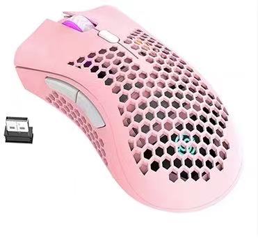 Professional Wireless Silent Mouse 7 Buttons Backlit Computer Mouse Wireless Honey Comb Mechanical Gaming Mouse BM600