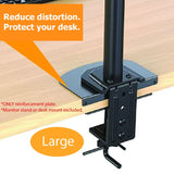 BRATECK Steel Reinforcement Bracket Mount Plate Monitor Mount Desk Stand Table top Protection Table Anti Deformation