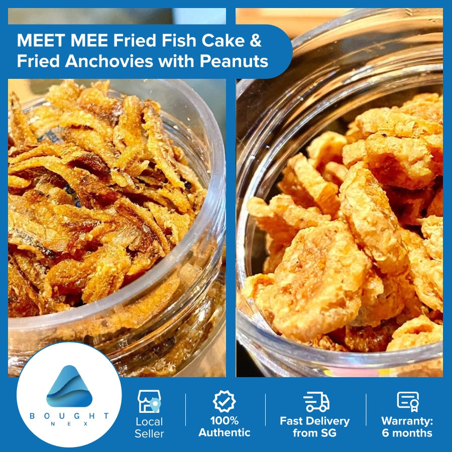 MEET MEE Fried Fish Cake & Fried Anchovies With Peanuts Snacks Finger Food Side Dish