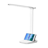 Touch LED Desk Lamp Bedside Study Reading Table Light USB Ports Dimmable Phone Stand Adjustable Brightness Charging Swit
