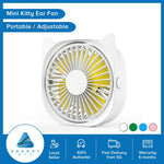 Personal Desk Fan Small Quiet USB Plug in Mini Cute Table Fans for Bedroom Sleeping 3 Speeds Adjustable Rotatable Anti-s