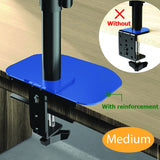 BRATECK Steel Reinforcement Bracket Mount Plate Monitor Mount Desk Stand Table top Protection Table Anti Deformation