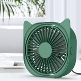 Personal Desk Fan Small Quiet USB Plug in Mini Cute Table Fans for Bedroom Sleeping 3 Speeds Adjustable Rotatable Anti-s