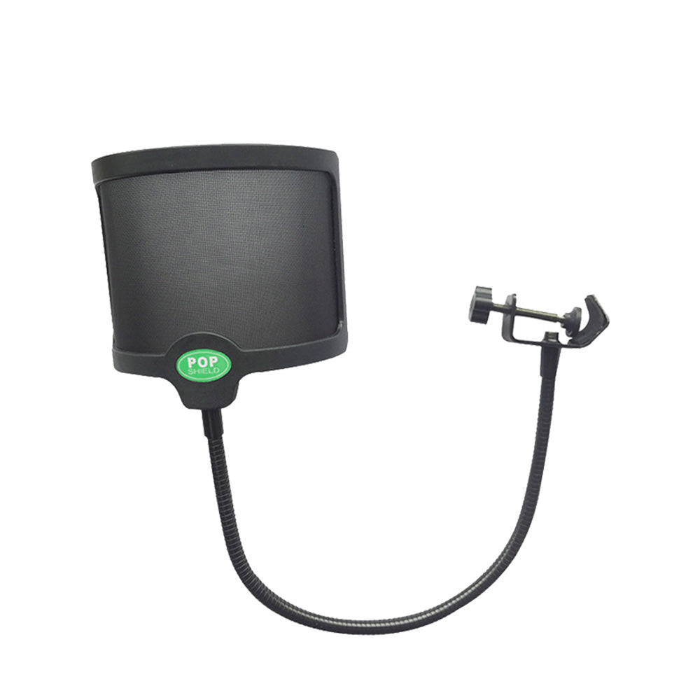 Pop Filter U Windscreen Microphone Shield Double Layer Metal Mesh