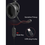 FIFINE H6 24-bit 7.1 Surround Sound USB Gaming Headset with 320g Weight, RGB, In-line Controls and Detachable Mic