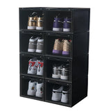 [Front opening] Acrylic Clear Black Multipack Thickened Magnetic Non Falling Stackable Shoe Box Storage Organiser