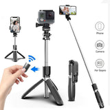 L02 3 in1 Multifunction Mobile Phone Tripod Selfie Stick bluetooth monopod 360° rotation portable extendable