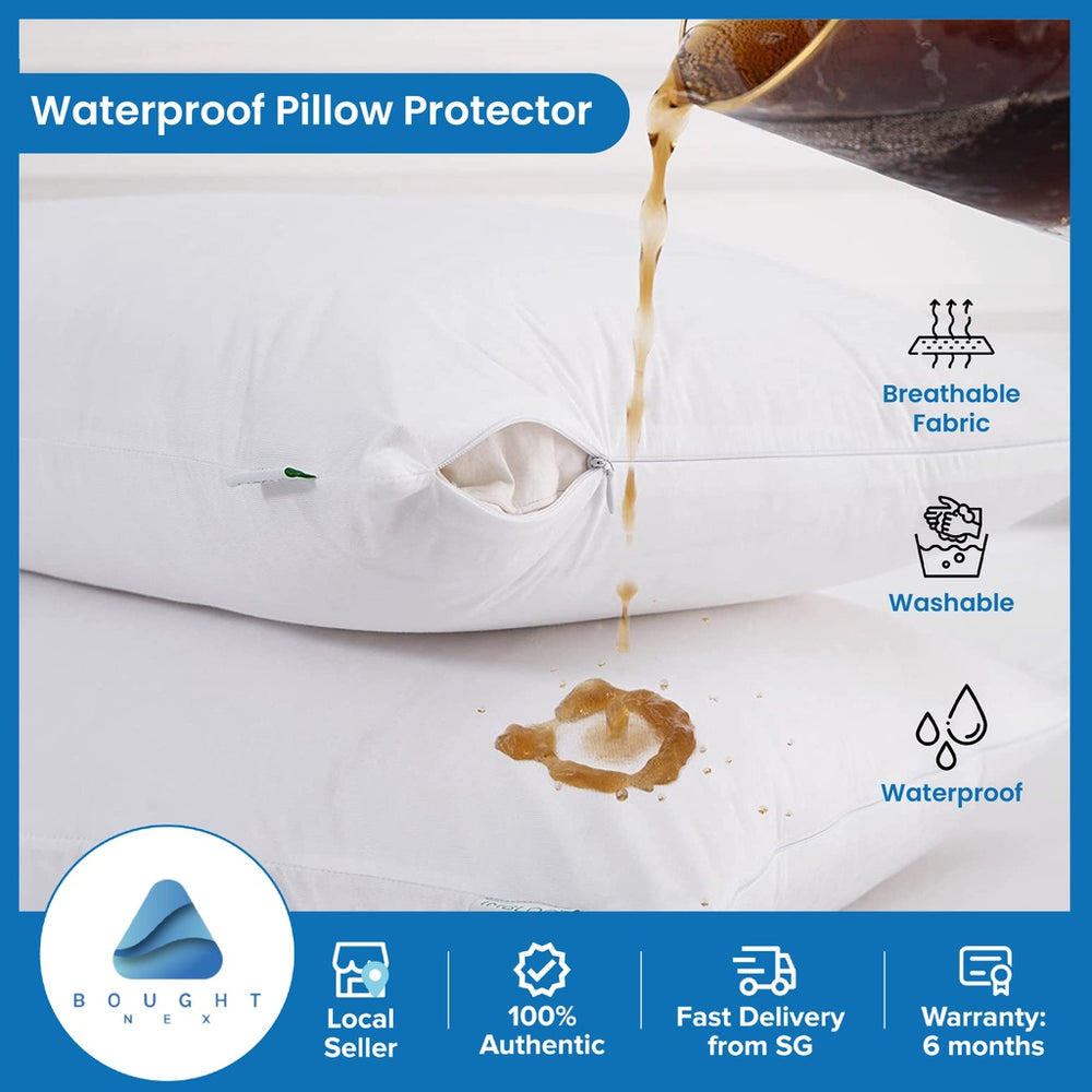 Waterproof Pillow Protector Case With Zip And Quilted Pillow Protector Anti Allergy