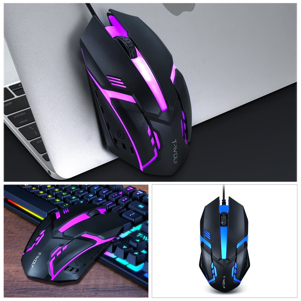 USB 2.0 Wired Optical Mouse Home Office Business Notebook Desktop Computer Flat Gaming Mouse V1-1