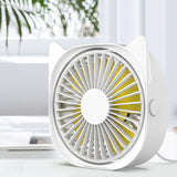 Personal Desk Fan Small Quiet USB Plug in Mini Cute Table Fans for Bedroom Sleeping 3 Speeds Adjustable Rotatable Anti-s