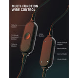 FIFINE H6 24-bit 7.1 Surround Sound USB Gaming Headset with 320g Weight, RGB, In-line Controls and Detachable Mic