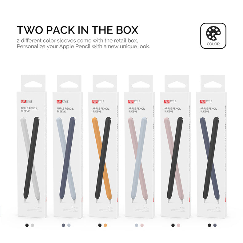 Apple Pen Sleeve Skin Cover Ultra Thin Case Silicone Compatible Apple Pencil 2nd Gen Two Per Box