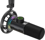 FIFINE K658 USB RGB Dynamic Cardioid Microphone with Live Monitoring & Mute Button for Streaming/Gaming/Singing