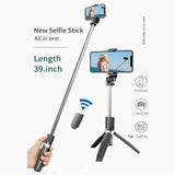 L02 3 in1 Multifunction Mobile Phone Tripod Selfie Stick bluetooth monopod 360° rotation portable extendable