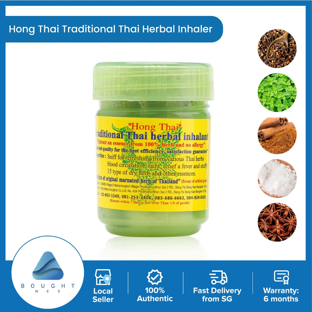 Hong Thai Traditional Thai Herbal Inhalant Inhaler Nose flow carsick refreshing Essence