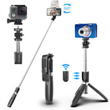 L02 3 in1 Multifunction Mobile Phone Tripod Selfie Stick bluetooth monopod 360° rotation portable extendable