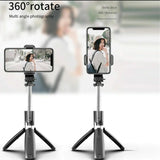 L02 3 in1 Multifunction Mobile Phone Tripod Selfie Stick bluetooth monopod 360° rotation portable extendable