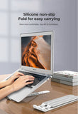 Foldable Laptop ABS Stand Portable Height Adjustable Non Slip Holder Universal Laptops Notebook Ergonomic White