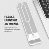 Foldable Laptop ABS Stand Portable Height Adjustable Non Slip Holder Universal Laptops Notebook Ergonomic White