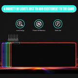 LED RGB USB Mousepad Desk pad Gaming Large Water-resistant Non-slip 90x40cm 80x30cm 25x30cm RGB 7 Colour Mouse pad