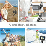 L02 3 in1 Multifunction Mobile Phone Tripod Selfie Stick bluetooth monopod 360° rotation portable extendable