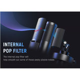 FIFINE A9 RGB Microphone 4 Types Of Directional With Quick Mute Button For Gaming Podcasting Recording