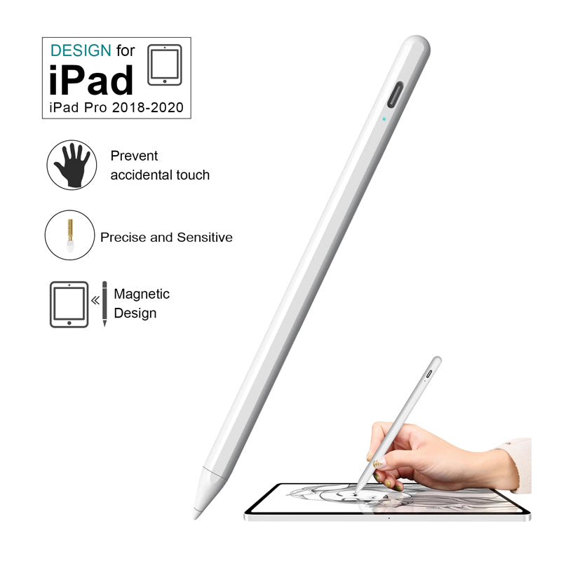 Apple Stylus Pen Pencil Active iPad Air 10.9 4th Gen/Pro 11 12.9/Mini 5/10.2 7/8 Gen Auto Off Palm Rejection (2018-2021) Inclusive of 2 (Free Nibs)