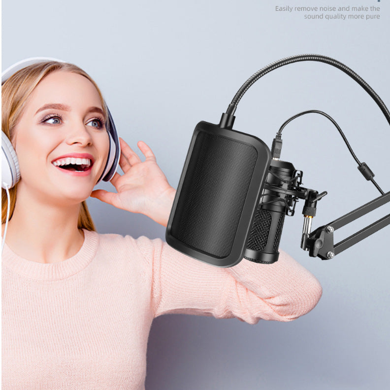 Metal Screen Pop Filter Shield Noise Reduction Adjustable Gooseneck Mount Scratch Proof