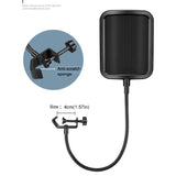 Metal Screen Pop Filter Shield Noise Reduction Adjustable Gooseneck Mount Scratch Proof