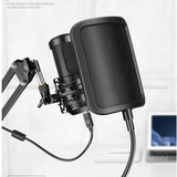 Metal Screen Pop Filter Shield Noise Reduction Adjustable Gooseneck Mount Scratch Proof